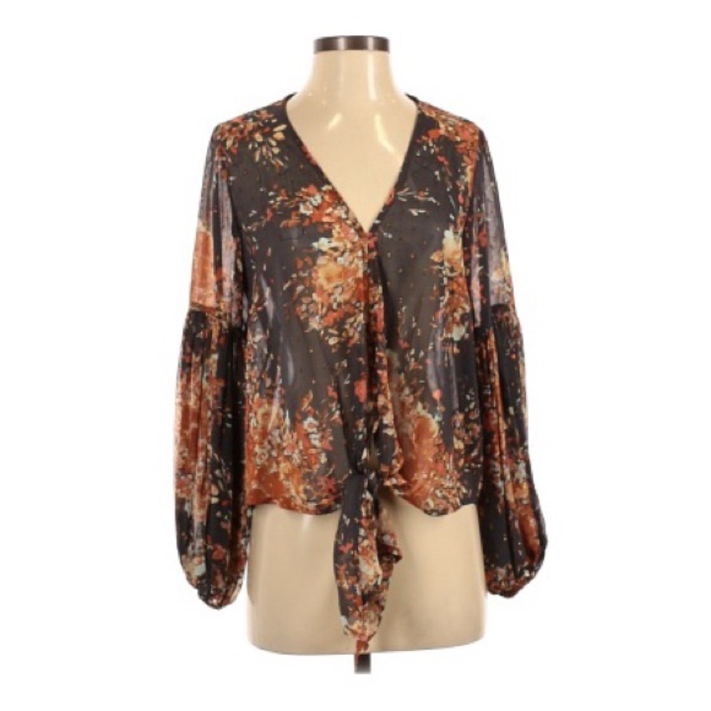 LOVESTITCH Boho Floral Print Blouse